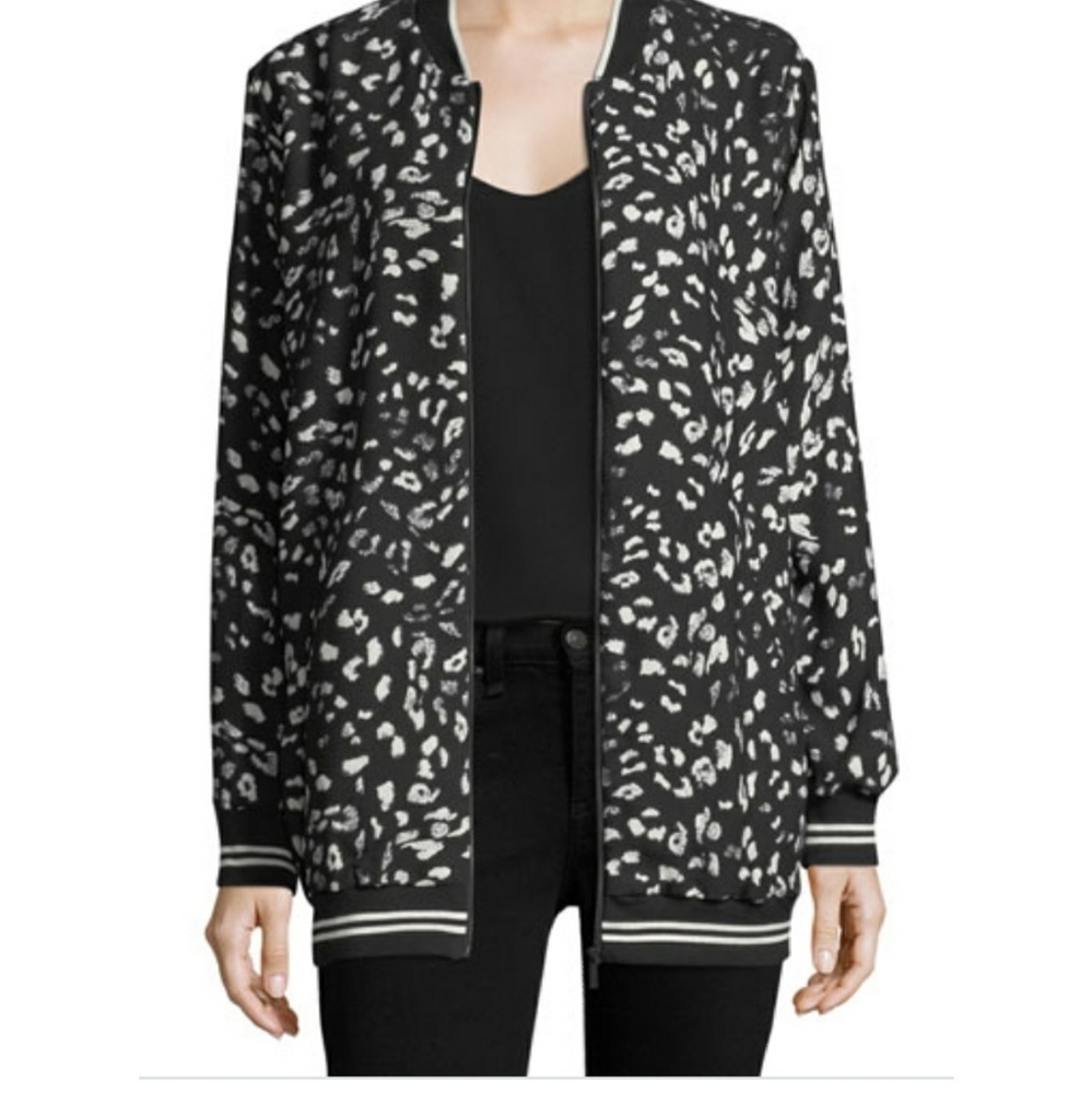 Vince Camuto Animal Whispers Zip-Front Bomber